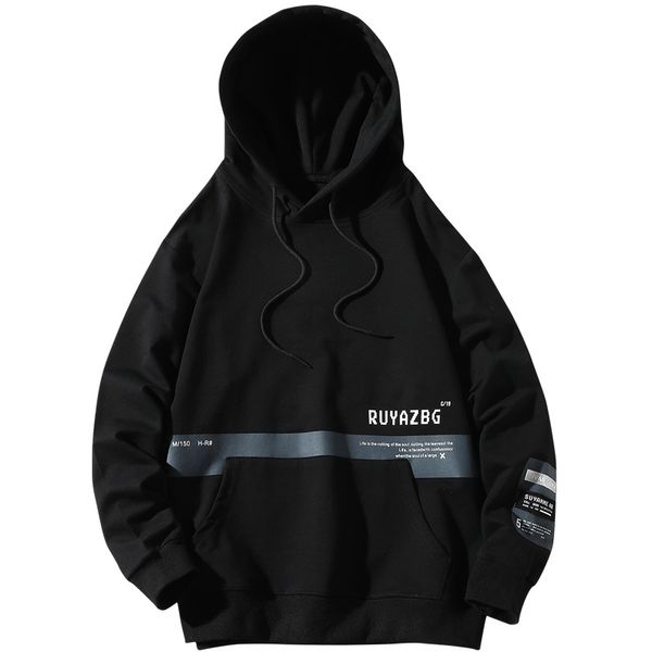 

new man hoodies men's hooded coats men's loose spring and autumn hoodies jacket, Black