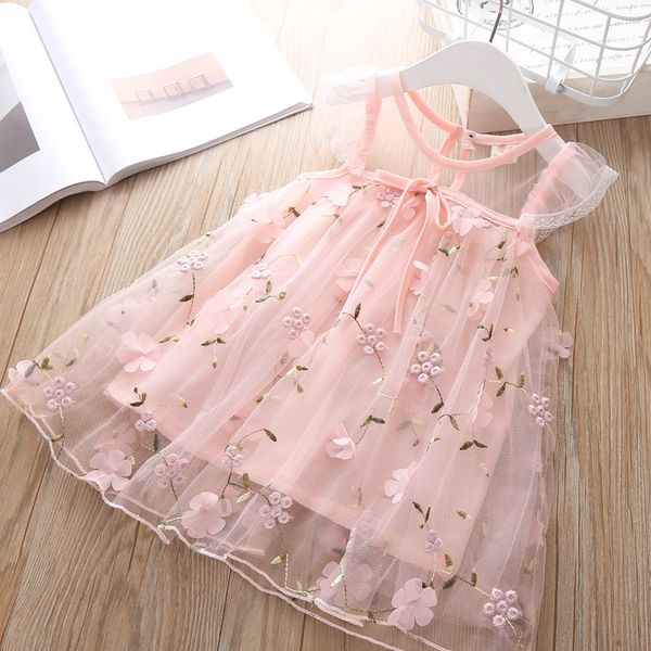 

toddler 1 year birthday baptism dress fashion clothes newborn christening first ruffle lace flower romper baby princess dresses, Red;yellow