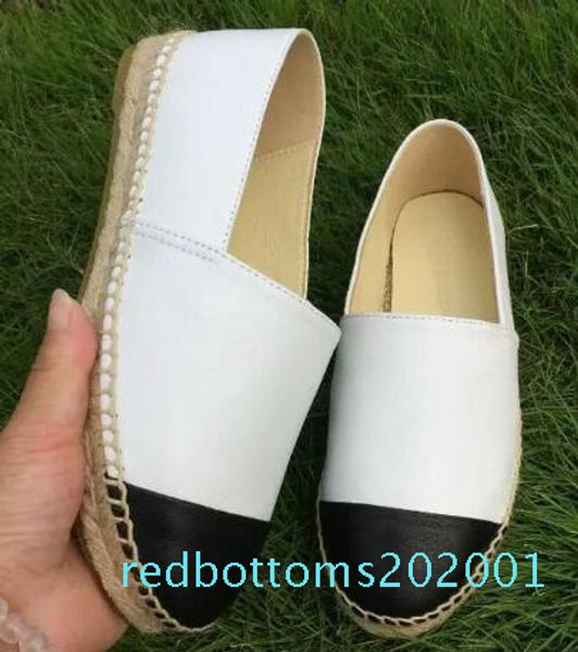 

2020 new brand designer espadrilles genuine leather thick soles canvas shoes women platform shoes fashion flats shoes plus as26, Black
