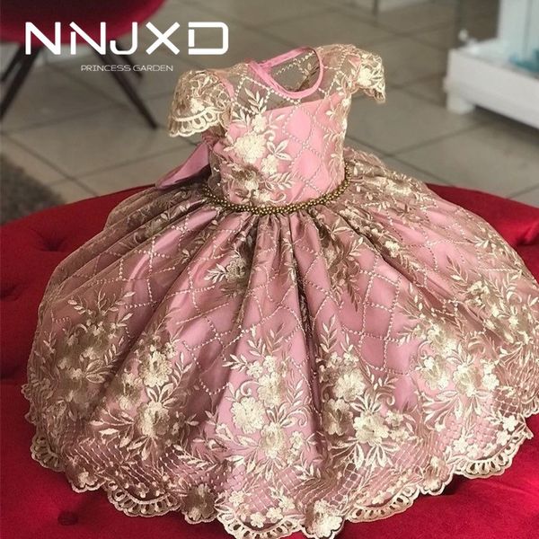 

4-10 years kids dress for girls wedding tulle lace girl dress elegant princess party pageant formal gown for teen children, Red;yellow