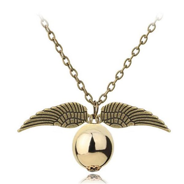 

2020 new movie harry potter and the deathly hallows gold / silver necklace gold flying thief pendant women men