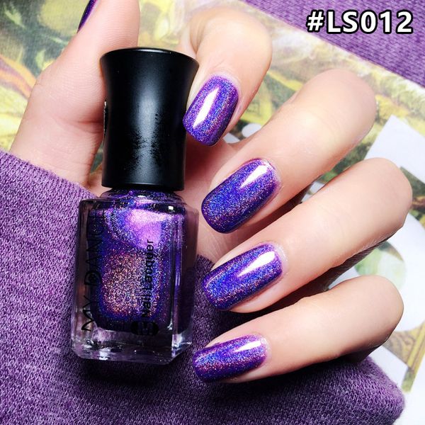 

holographic laser nail polish 6ml flourish series varnish shining glitter nail art lacquer polish