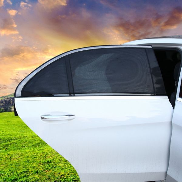 

2pcs/lot car window side sun shade cover auto parasol uv protection cover visor protector mesh car styling decoration accessories hha121