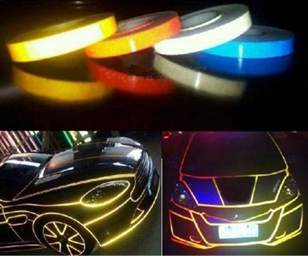 

тело 1.5cmx45m автомобиля светоотражающие полосы предупреждение клюшка флуоресцентный декоративная полоса