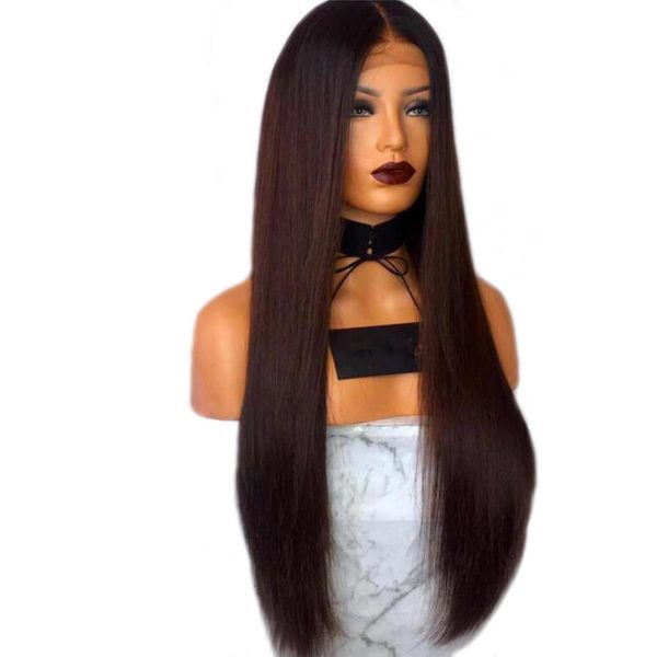 

glueless lace front human hair wigs with baby hair 180 density ombre lace front wig bleached knots brazilian wigs remy, Black