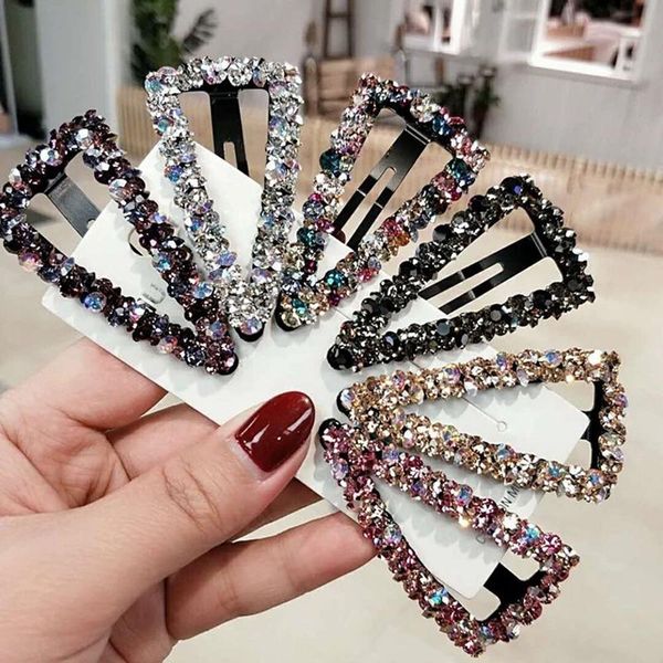 

клипы fashion girl rhinestone шпильки геометрическая имитация pearl шпилька блестящий кристалл волос аксессуары для волос женщин ювелирных и, Black