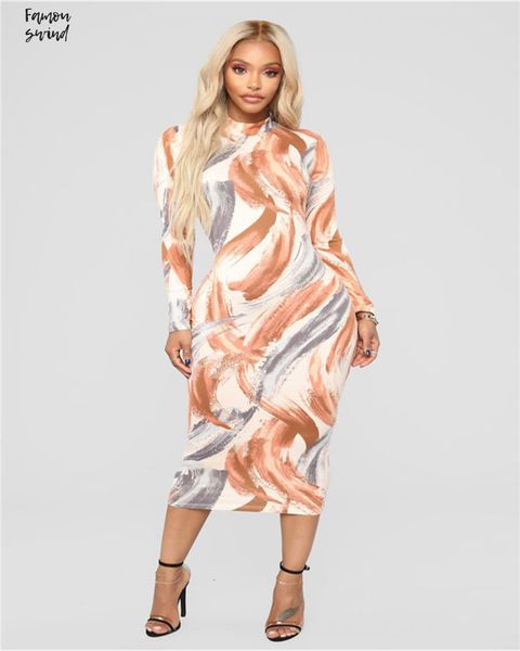 

сексуальное платье женщин curve печати водолазка змееподобно с длинным рукавом вечерние голеностопного длина bodycon партии vestidos дизайне, Black;gray