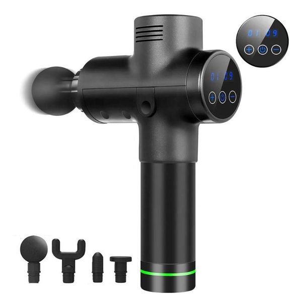 

led display electric muscle massage gun massageador deep tissue muscle massager body fascial therapy massage gun for relax