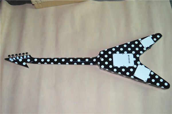 

Electric guitar randy rhoad ignature flying v electric guitar polka dot fini h china guitar33