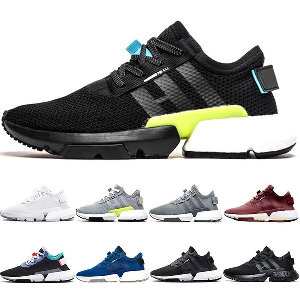 

2019 new p.o.d-s3.1 system sports running shoes men women triple black white cool grey og designer trainer sport size 36-47