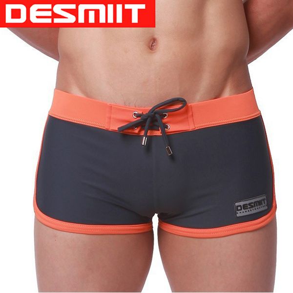 

desmiit brand new swimwear men breathable men's swimsuits swim trunks boxer briefs sunga swim suits maillot de bain beach shorts
