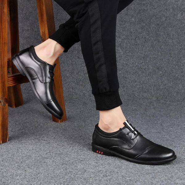 

37-46 black mens wedding loafers men business shoes leather formal shoes men office oxford zapatos de vestir para hombre d05