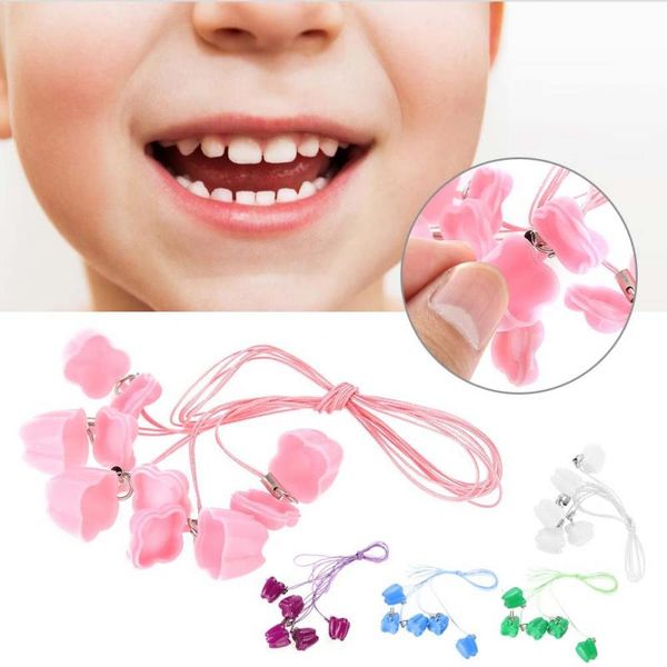 

plastic baby milk tooth storage box with rope tooth saver necklaces