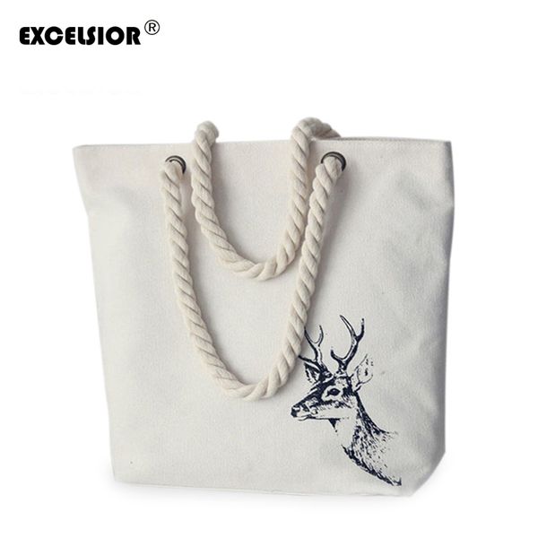 

excelsior famous brands women's bag animal print handbags canvas tote female casual beach bags handbags shoulder bags