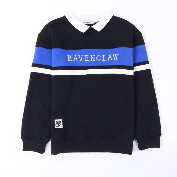 

designer mens hoodies harry potter joint name couple sweatshirts school stripe series letters stitching embroidered sweater, Black