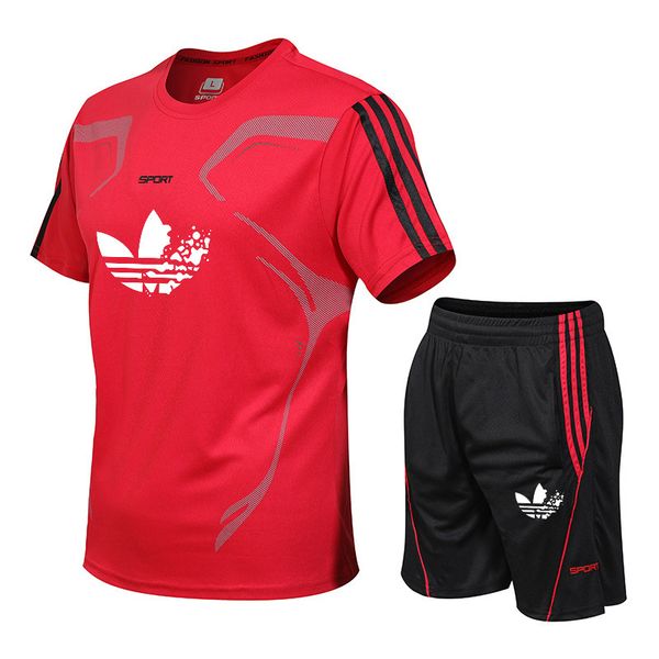 

марка мужская с коротким рукавом запуск спортивной одежды, мужская летний открытый футбол обучение одежда, мужская беговая fitness set