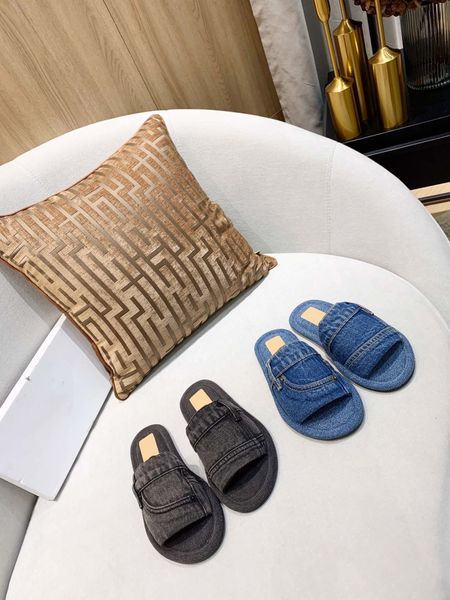 

2020 size 35-45 mens womens designer sandals with box dust bag designer shoes luxury slides summer fashion wide flat slipper, Black