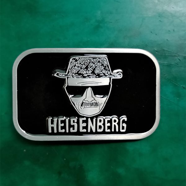 

1 pcs heisenberg cowboy belt buckle for men women western cowgirl belt head fit 4cm wide belts, Slivery;black