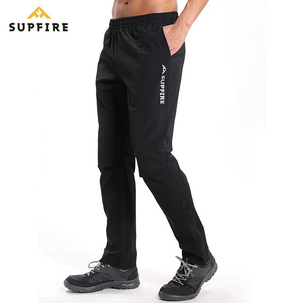

supfire men sports running pants gym training pants legging jogging gym trousers sweatpants hiking sportswear c024, Black;blue