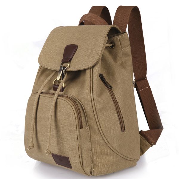 

2019 retro man's canvas leather backpack travel schoolbag male backpack men large capacity rucksack shoulder school bag mochila