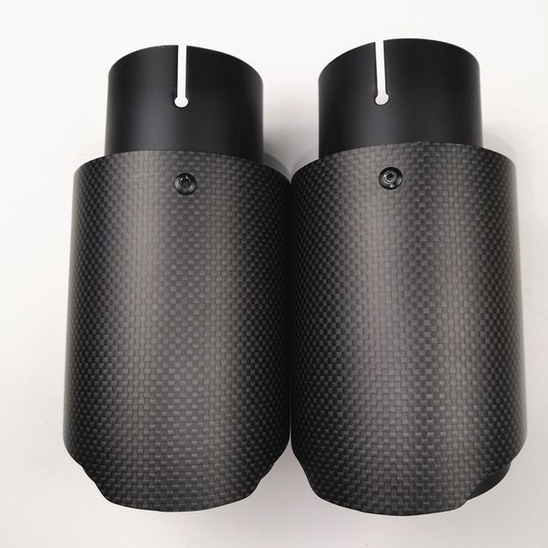 

in 63mm universal exhaust end pipe auto black stainless steel 2 pieces