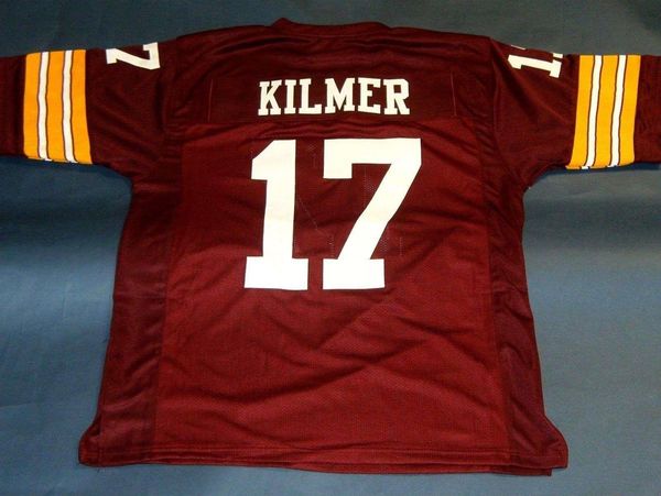 

дешевые ретро # 17 y килмер custom mitchell нсс джерси red mens строчка top s-5xl, 6xl трикотажные изделия футбола идущие, Black;blue