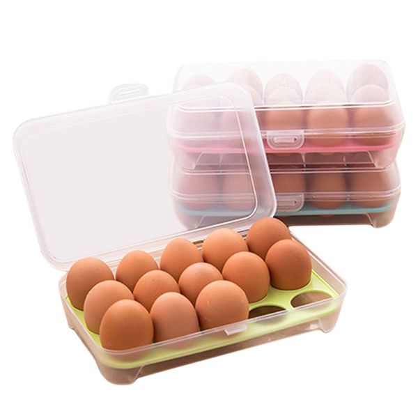 

15 eggs holder food storage case home kitchen simple multipurpose egg food container useful refrigerator eggs storage box lp0197