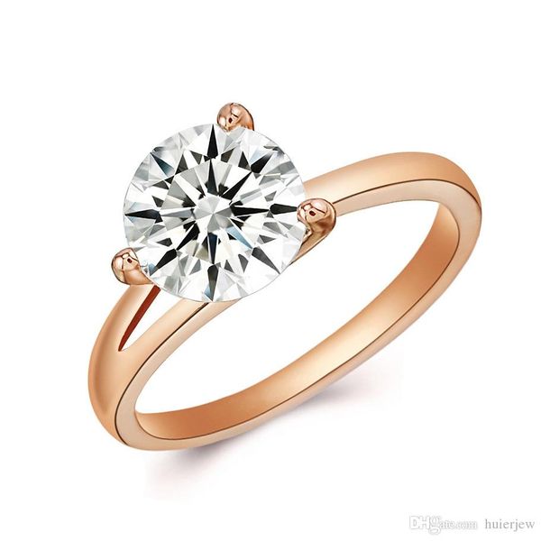 

pretty ring for women diamond engagement ring 925 sterling silver 18k gold plated cubic zirconia sapphire gemstone rings wedding ring set, Golden;silver