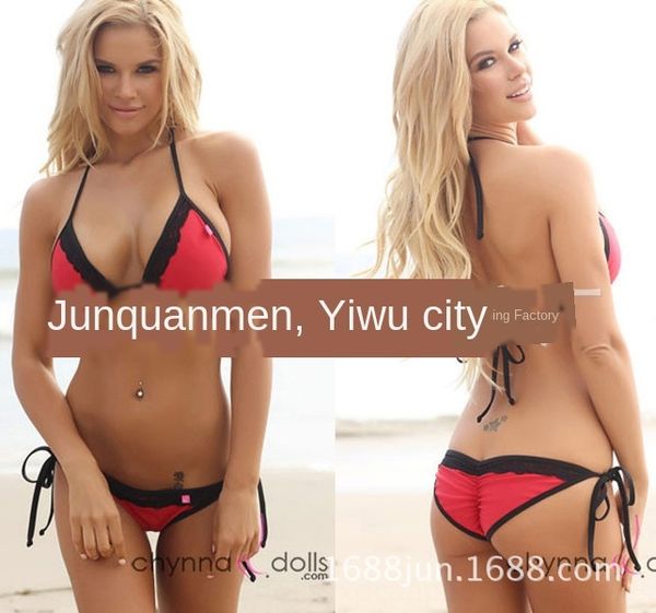 

straight swim printing lace swimming female straight swimsuit bikini printing bikini lace swimming suit female, White;black