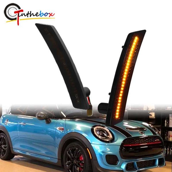 

gtinthebox 2pcs euro smoke lens front amber led side marker light for mini cooper r55 r56 r57 r58 r59 r60 r61 wheel arches lamps