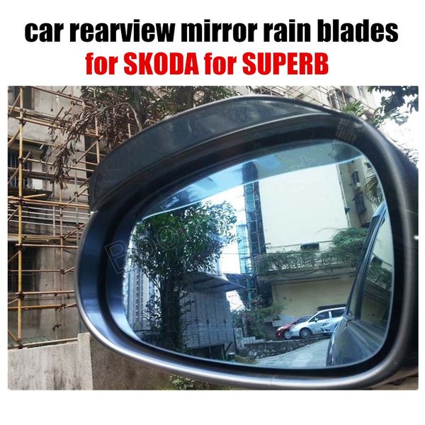 

2 pieces car rearview mirror rain eyebrow rearview mirror rain decorative pieces for skoda for superb 09-13