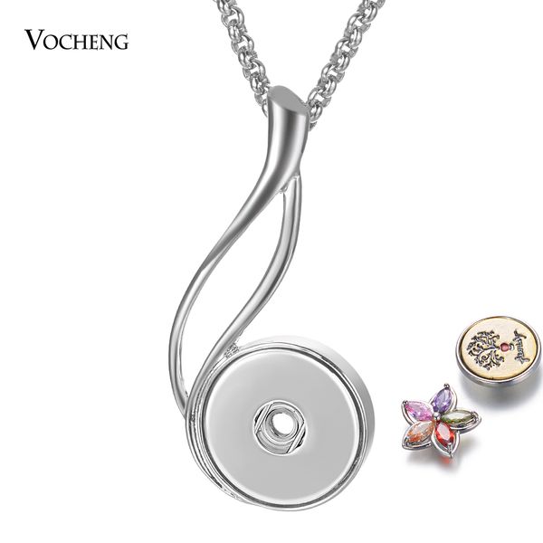 

10pcs/lot wholesale gingersnaps button pendant necklace fit 18/20mm snap charms jewelry gift with 50cm chain nn-736*10, Silver