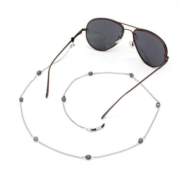 

fashion glasses chain women metal sunglasses cords beaded eyeglass lanyard hold straps stainless steel eyewear retainer
