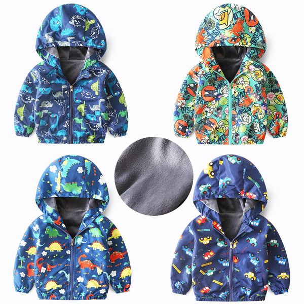

baby kids winter coat hooded pockets outdoor jackets winter coat kids casual clothes boys child keep warm thicken outwear 07, Blue;gray