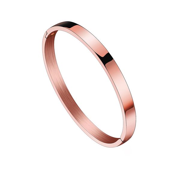 

luomansi classic fashion titanium steel bangles women luxurious rose gold cuff bracelet new bracelets & bangles, Black