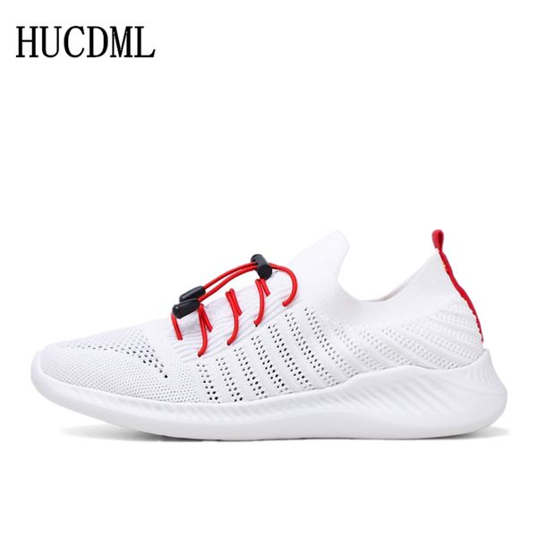 

hucdml 2019 new men shoes comfortable male walking sneakers breathable casual mesh men's shoes large size 39-46 non-slip, Black