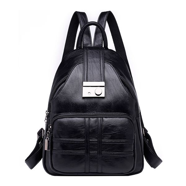 

ocardian backpack simple women's backpack with usb soft leather bag anti-theft travel small mochilas dropship may17