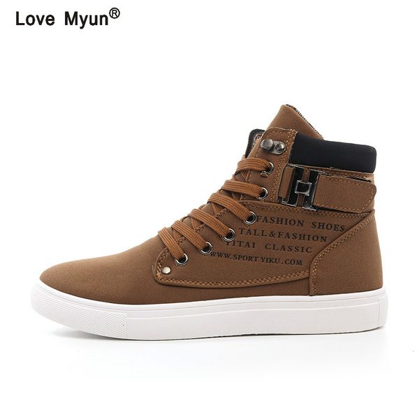

men shoes 2019 fashion new winter front lace-up casual ankle boots autumn shoes men wedge fur warm leather footwear, Black
