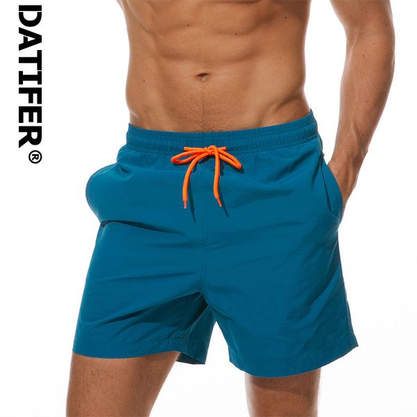

brand board shorts men breathable sport swimming shorts solid color elastic waist beach summer swim