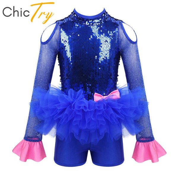 

stage wear chictry kids shiny sequins tutu ballet dress jumpsuit gymnastics leotard for girls performance jazz modern lyrical dance costume, Black;red