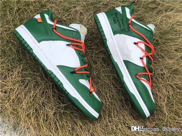 

new authentic off sb dunk low leather collection white running shoes pine green athletic men women midnight navy wolf grey sports sneakers