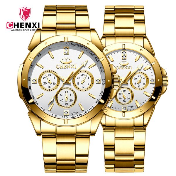 

2019 quartz watch gold female couple watch for young classic hand clock waterproof black wristwatch, Slivery;brown