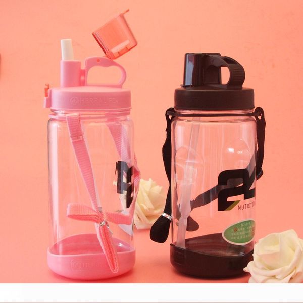 

outdoor sport herbalife 24 shake water bottle 1000ml 32oz camping portable big large capacity black pink color vacuum flask rope lip bottles