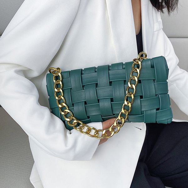 

clutch bag purses summer crossbody bags for women 2020 trend knitting pu leather woman's shoulder bag handbags