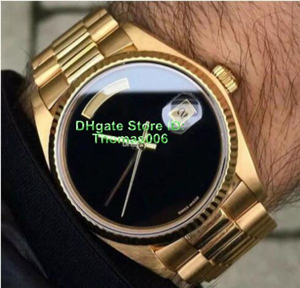 

wholesale selling watch mens daydate watch gold watch sweep automatic movement mechanical sapphire original clasp watches 41mm, Slivery;brown