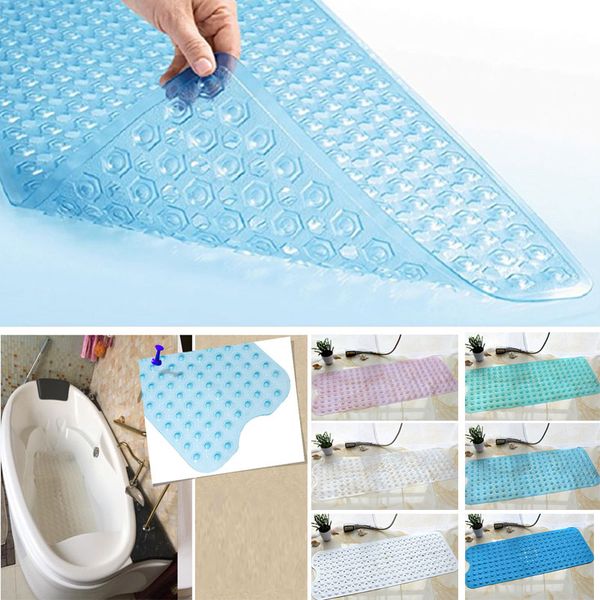 

2018 new bath shower and tub mat pvc anti-slip bathtub mat with suction cup home decor 40*100cm 6colors xd20910