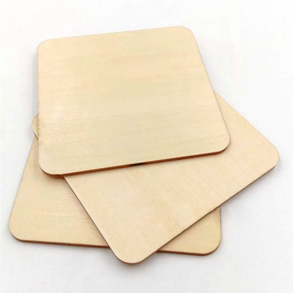 

blank plaque 5 sizes building model square diy craft pyrography projects games scrapbooking unfinished wood pieces basswood