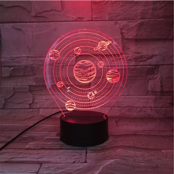 

3d lamp nine planets in the solar system touch sensor fast delivery for indoor decoration led night light lamp dropshipping 2019