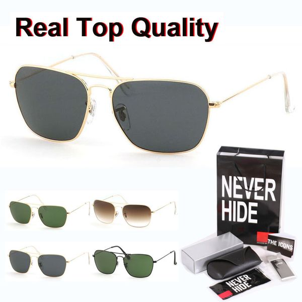 

brand design sunglasses men women alloy frame glass lens oculos de sol with original box, packages, accessories, everything, White;black