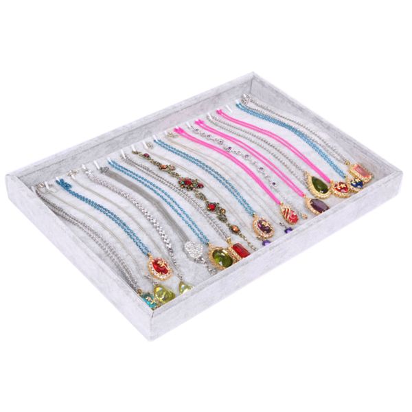 

черный серый velvet дисплея ювелирных изделий tray браслет ножной дисплей pad с крючком ожерелья браслеты браслеты лотках, Pink;blue